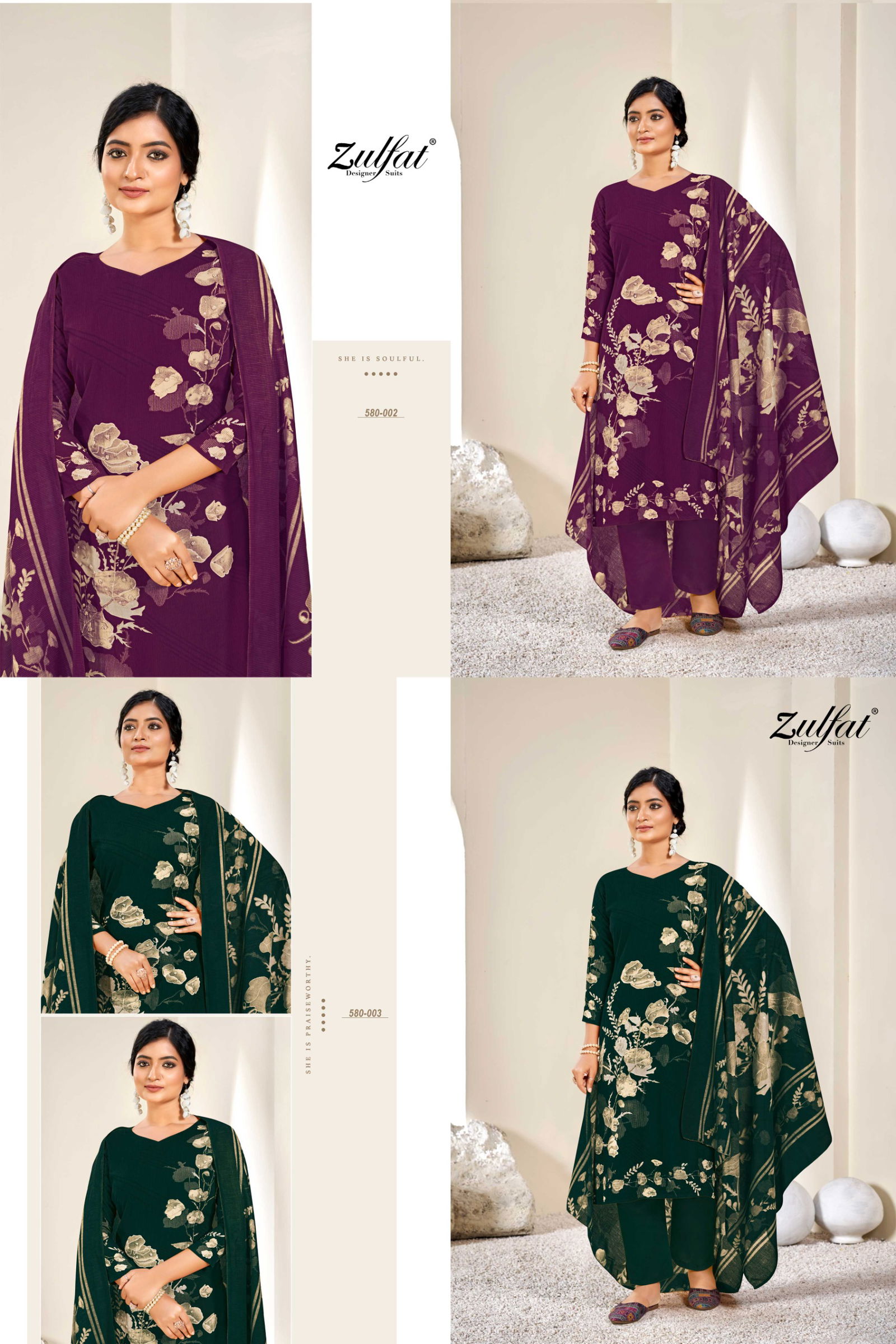 Zahavi Vol 4 By Zulfat Viscose Digital Printed Dress Material Wholesale Shop In Surat
